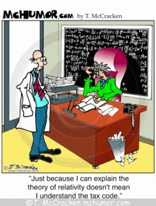 Cartoon on Tax And Einstein