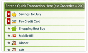 MoneyBag Quick transaction