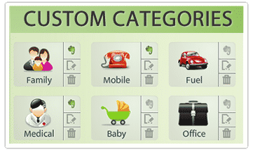 MoneyBag Custom Categories