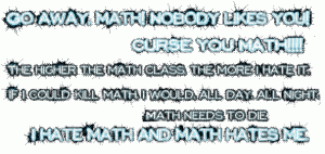maths hate statements
