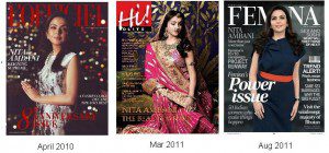 Nita Ambani on magazine covers