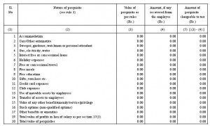 Form 12BA: Perquisites entries all 0