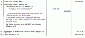 Form 16 - Deductions under chapter VI A example