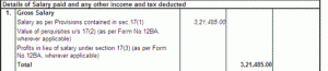 Form 16 Salary Details