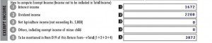 Calculation of exempt income