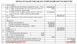 Form16 : Income from Salaries
