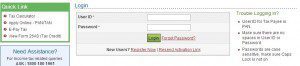 Logging to IncomeTax website