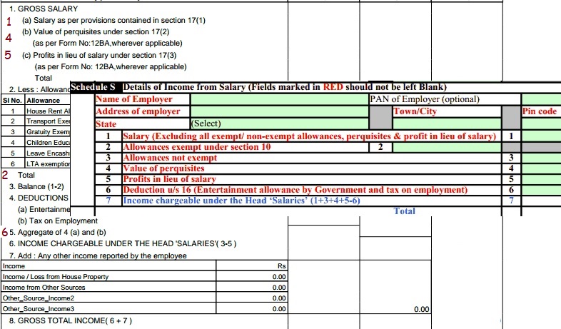 Form 16 and ITR2 Income from Salary