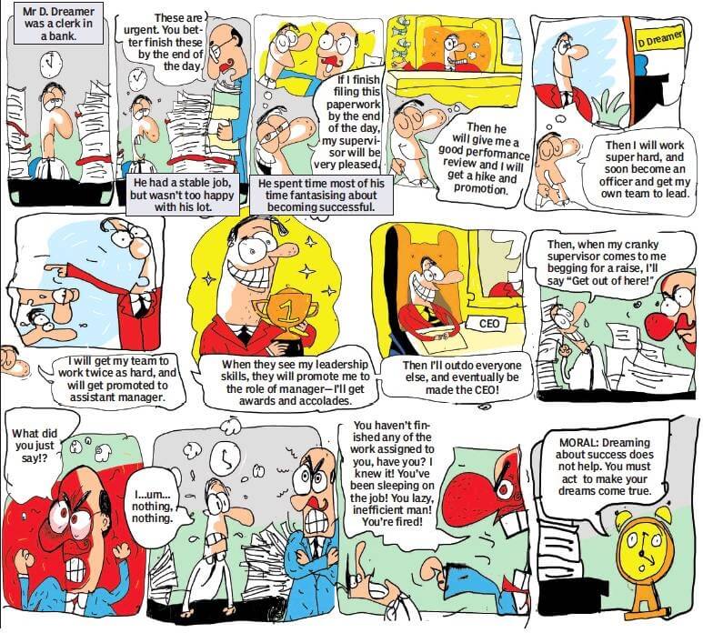 Dreaming about success does not help you must act on your dreams