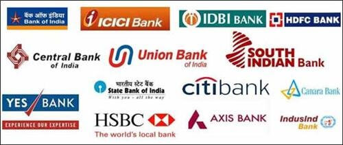 Logos of some of bank in India