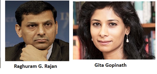 Raghuram Rajan and Gita Gopinath and IMF economist