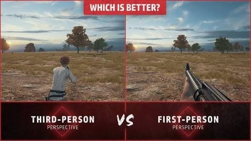 PUBG Third person perspective vs First person perspective