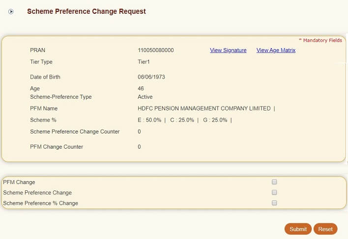 How to change NPS Pension fund, Scheme Preference Change, Scheme Percentage Change