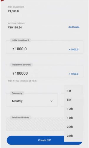 How to start SIP on Zerodha Coin