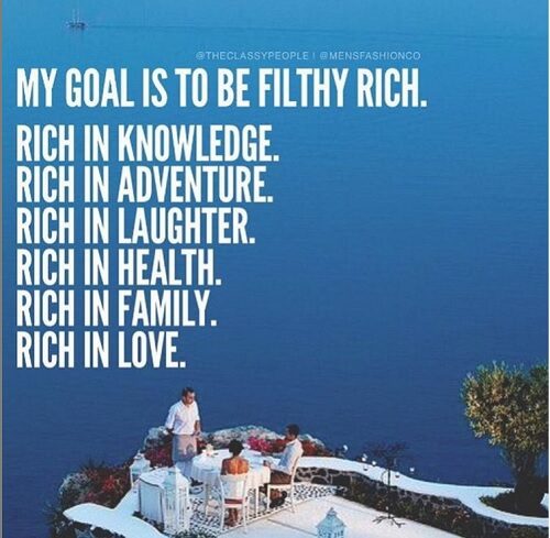 Quote on goal of being rich